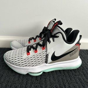 Size 10 - Nike LeBron Witness 5 Pure Platinum Light Dew 2021